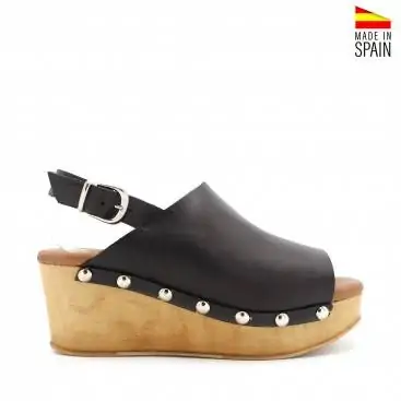 ZUECOS DE CUÑA NEGROS