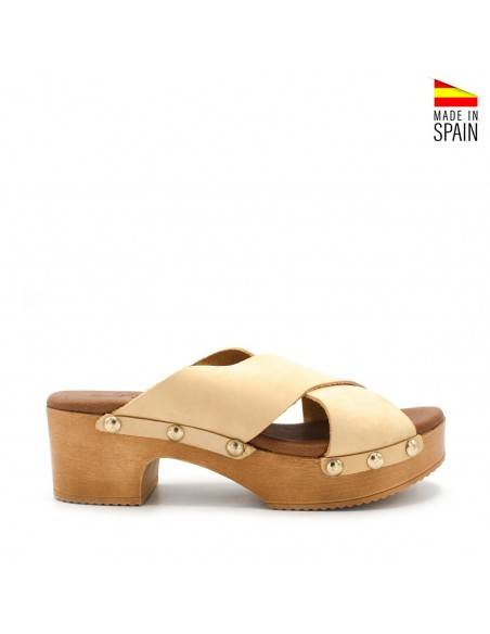 SANDALIAS DE MADERA BEIGE