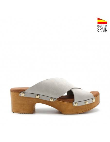 SANDALIAS DE MADERA GRIS