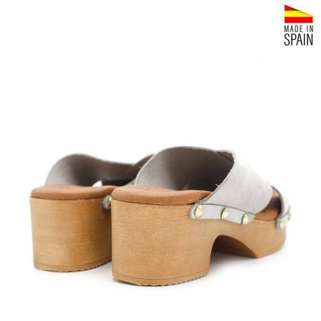 sandalia MADERA GRIS