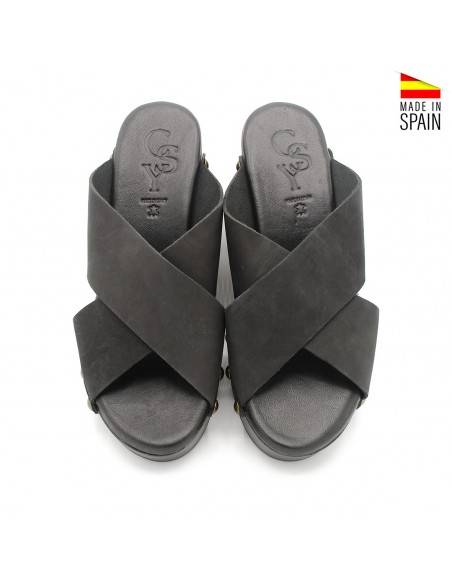 sandalia MADERA NEGRA