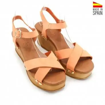 SANDALIAS DE CUÑA DE MADERA