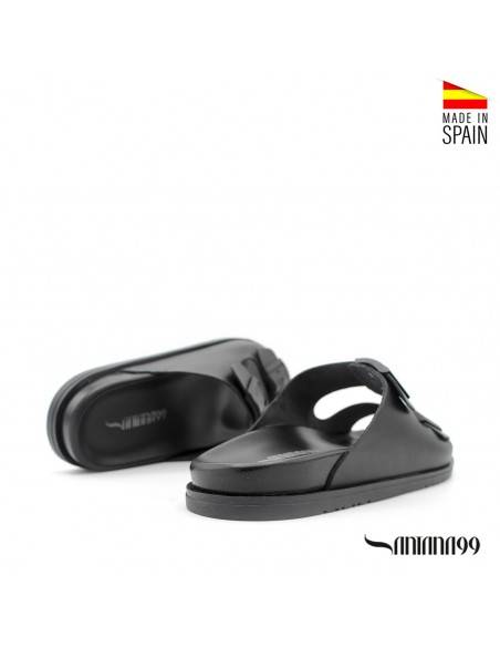 sandalias hombre negras