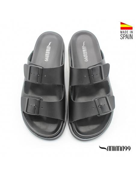 sandalia hebillas piel