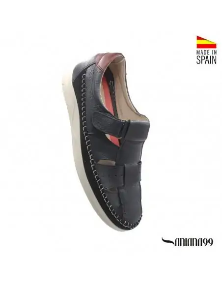 sandalia cangrejera piel hombre