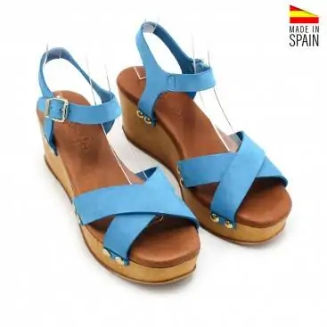 SANDALIAS DE CUÑA DE MADERA