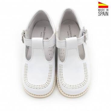 zapato blanco kike piel