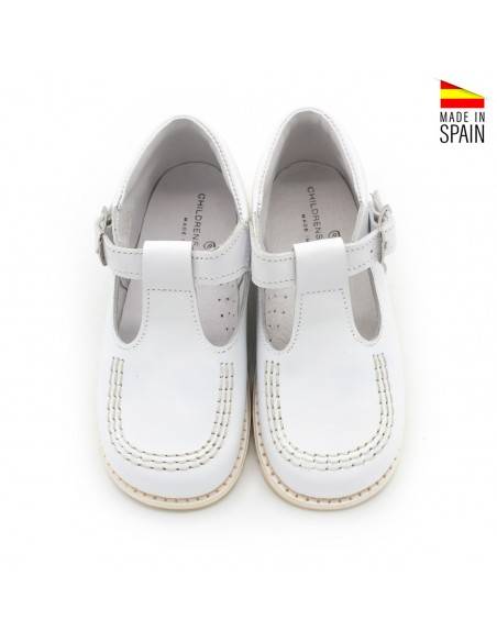 zapato blanco kike piel