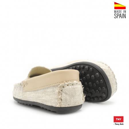 mocasín lino niño beige
