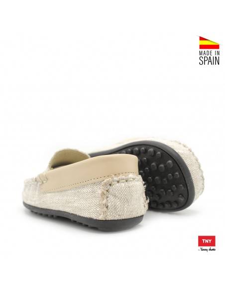mocasín lino niño beige