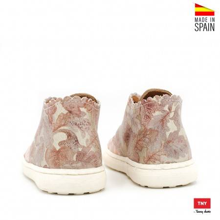 botines niña metalizado