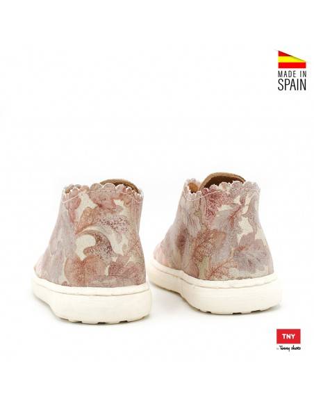 botines niña metalizado