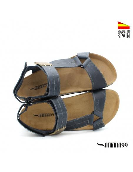 sandalias hombre azul marino