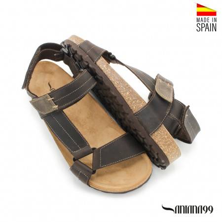 sandalias piel hombre
