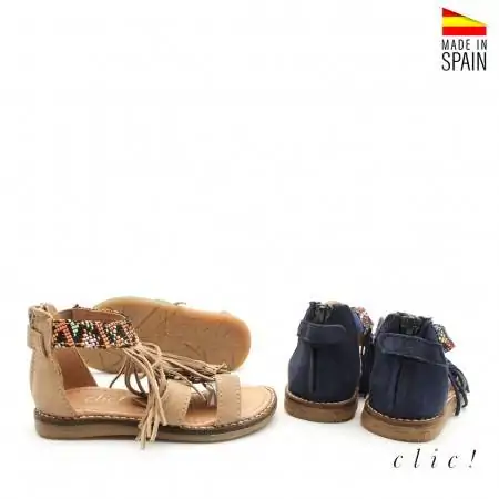 Sandalias indias de Piel para Niñas Fabricadas en España