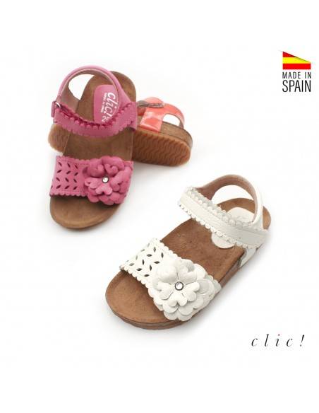 sandalias niña piel