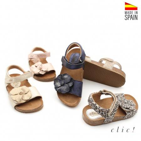 sandalias niña piel