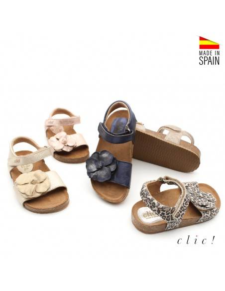 sandalias niña piel