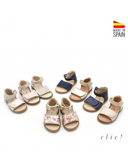 sandalias niña talon cerrado