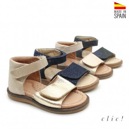 sandalias niña piel