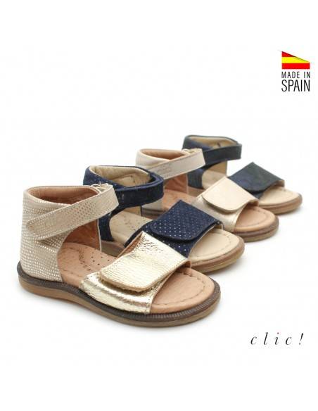 sandalias niña piel