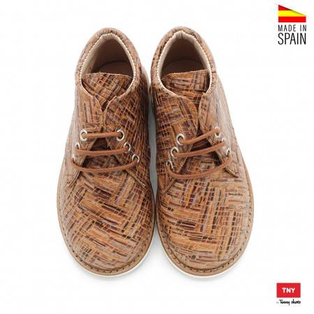 botas niño piel camel