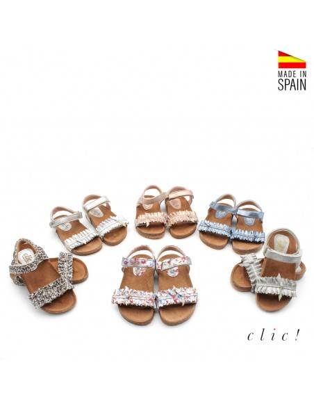 sandalias piel niña BIO