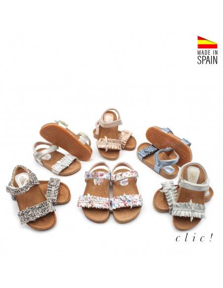sandalias piel niña SUELA CORCHO