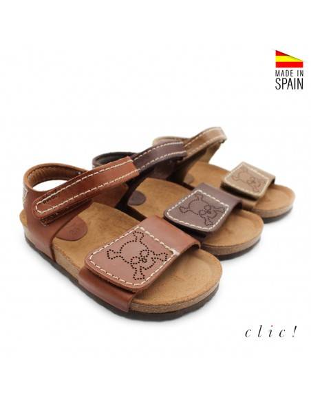 sandalias piel niño BIO