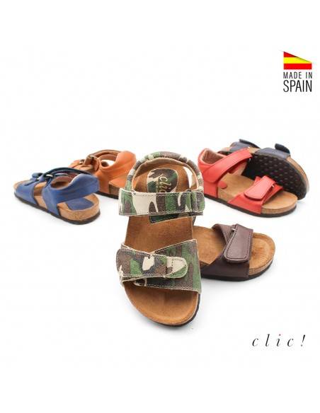 sandalias piel niño SUELA CORCHO