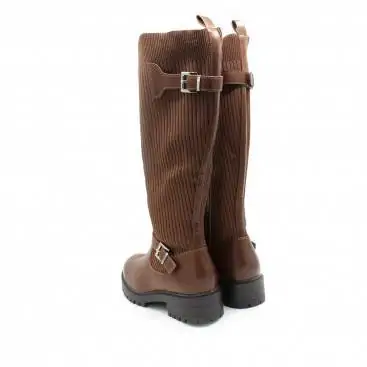 botas calcetín mujer camel