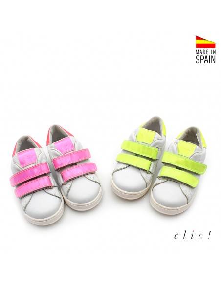 deportivas con velcro neón