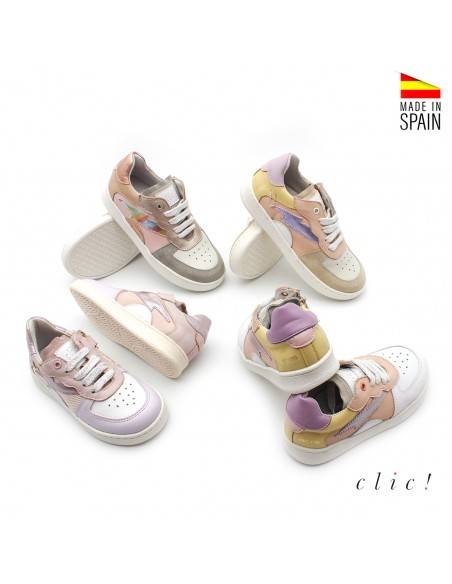 deportivas de piel en colores