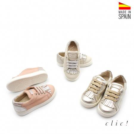 deportivas lengüeta flecos nina