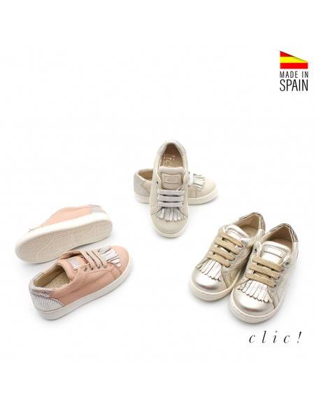 deportivas lengüeta flecos nina