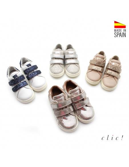 deportivas con velcro glitter