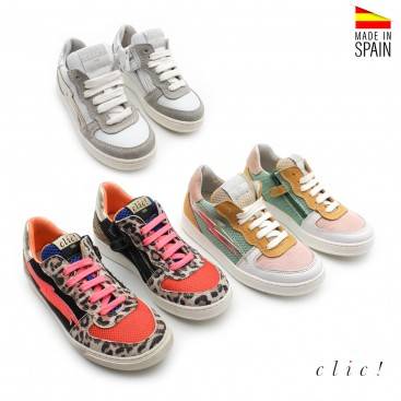 deportivas de piel en colores