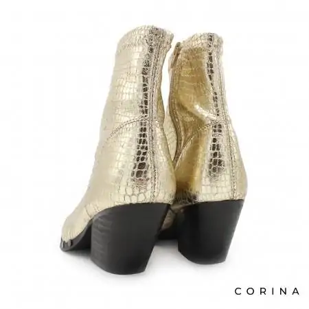 botín dorado cowboy