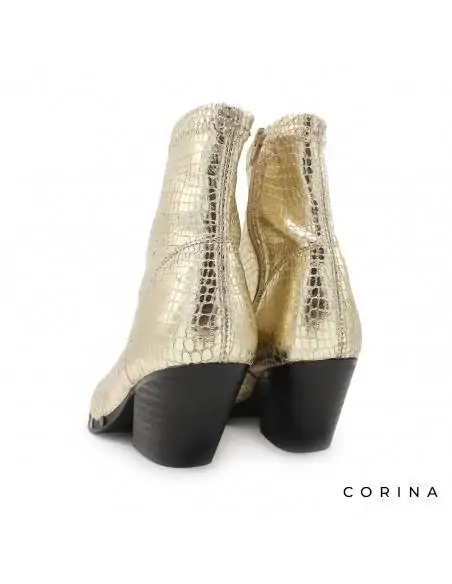 botín dorado cowboy