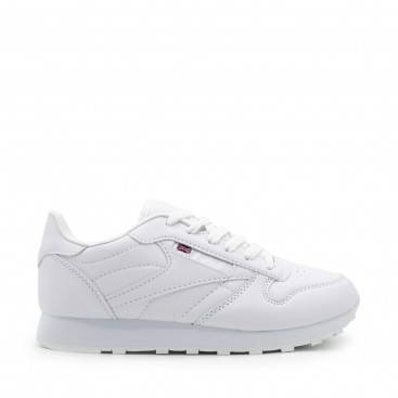 Zapatilla casual unisex London Classic blanca vista lateral