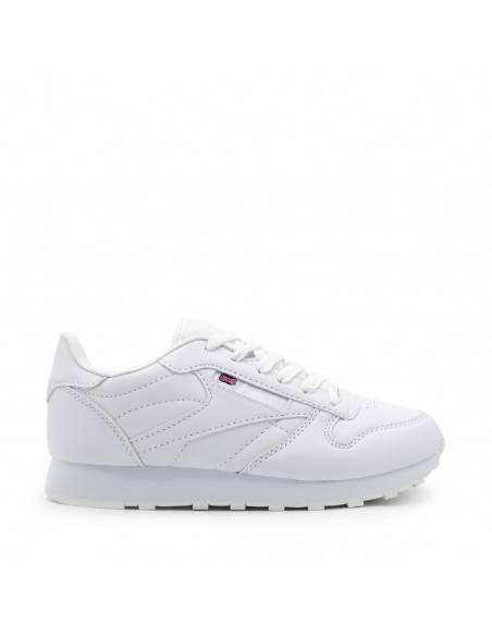 Zapatilla casual unisex London Classic blanca vista lateral