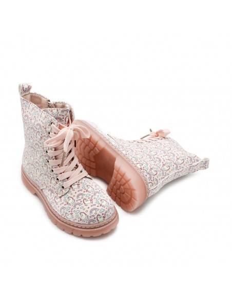 botas militares rosas