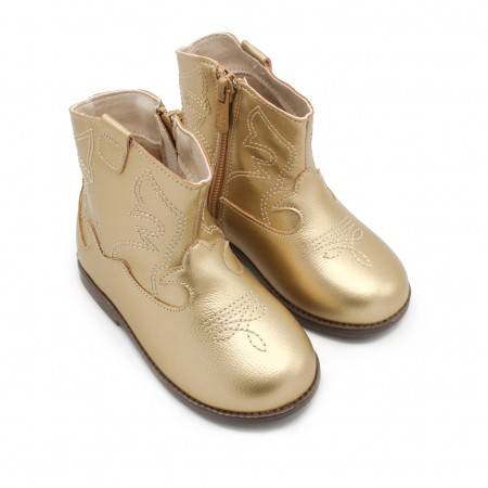 Bota cowboy bebe dorada