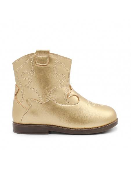 Bota cowboy dorada
