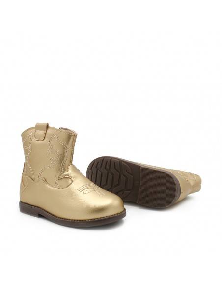 Bota cowboy dorada niña