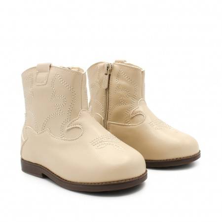 Bota cowboy bebe beige