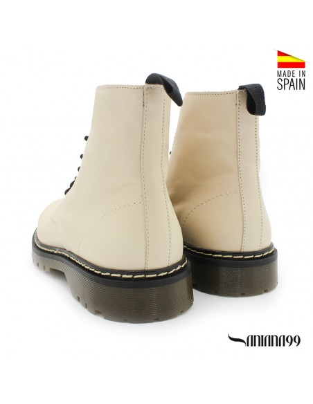 Bota militar de hombre beige