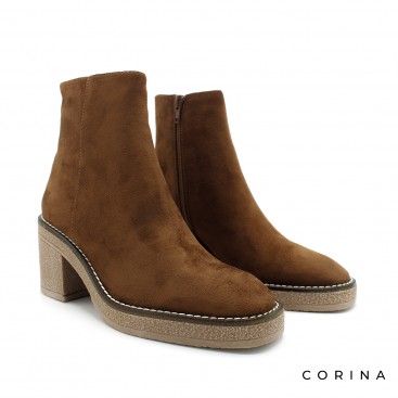 botin tacon marron