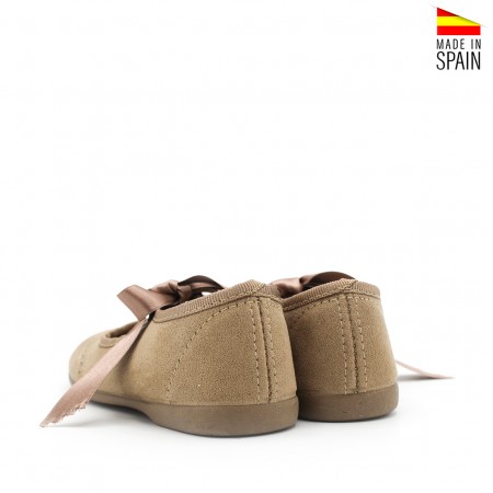 zapato niña camel