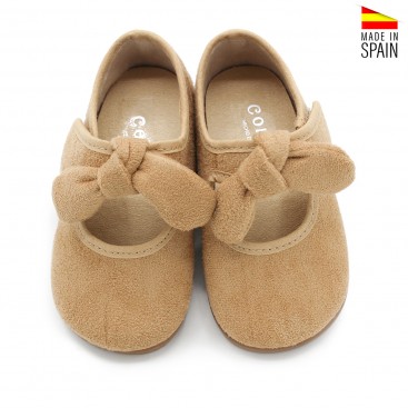 Mercedita serratex camel Condiz con velcro y lazo